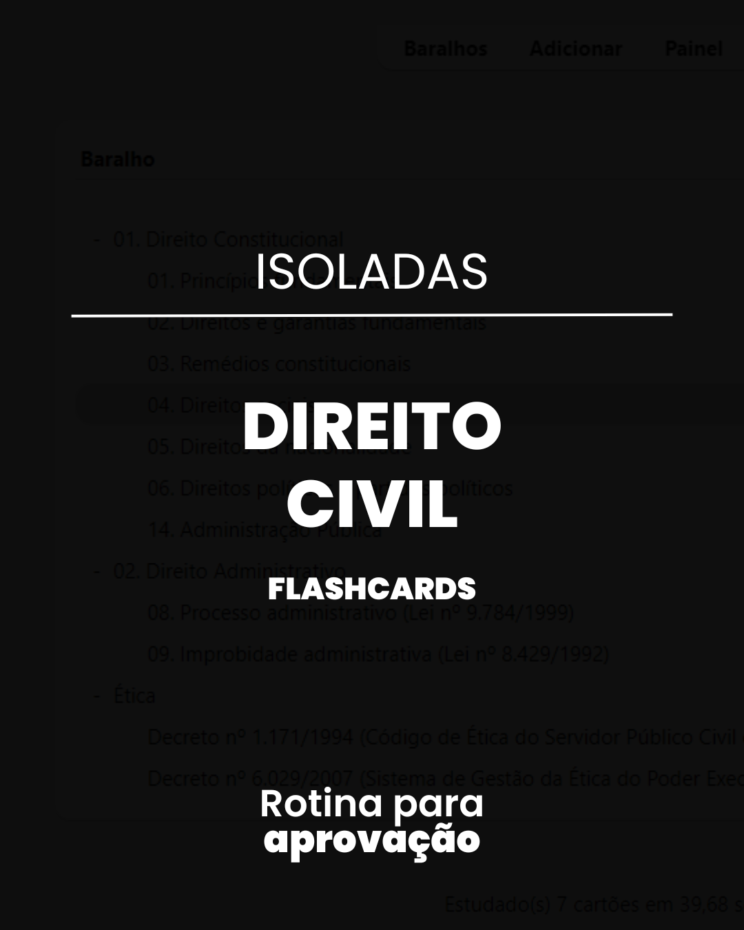 flashcards para concursos públicos ANKI