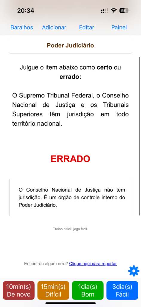 flashcards para concurso